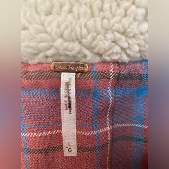 Free People Flannel lined trucker Jean jacket - Picture 5 of 8